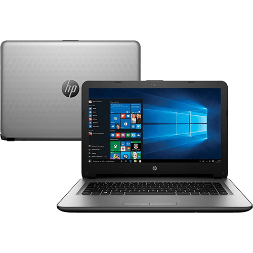 Notebook HP 14-AC141BR Intel Core I5 8GB (AMD Radeon R5 M330 de 2GB) 1TB Tela LED 14" Windows 10 - Prata