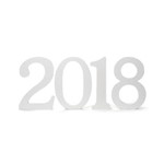 Números Ano 2018 Decoração Ano Novo Natal Branco
