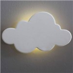 Nuvem Luminária MDF Branca Grande com LED com Luz Quente