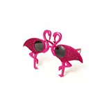 Óculos Acessório Carnaval Casal Flamingo com Glitter Rosa