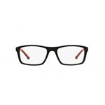 Óculos de Grau Arnette AN7083L 2294 Preto Vermelho Emborrachado Lente Tam 55
