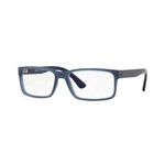 Óculos de Grau Tecnol TN3054 F869 Azul Translúcido Lente Tam 56