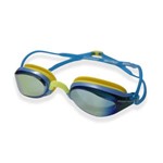 Óculos de Natação Aquatech Mirro Hammerhead - Azul/Amarelo