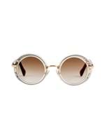 Óculos de Sol Jimmy Choo Gem/S Transparente e Marrom Tamanho 48