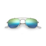 Óculos de Sol Marshal Unissex Ray-Ban 54-21 Azul Espelhado Degradê