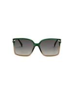Óculos de Sol Translúcido Verde e Marrom