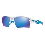 Oculos Solar Oakley Flak 2.0 XL MATTE WHITE SAPPHIRE IRIDIUM 918802 BRANCO COM HASTES BRANCO/AZUL