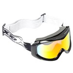 Óculos Texx FX-5 para Capacete Motocross / Off Road - Preto Lente Espelhada