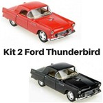 Oferta 2 Ford 1955 Thunderbird de Ferro Coleção Inesquecível Escala 1/36