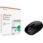 Office 365 Business Premium + Mouse Wireless 1850 Preto - Microsoft