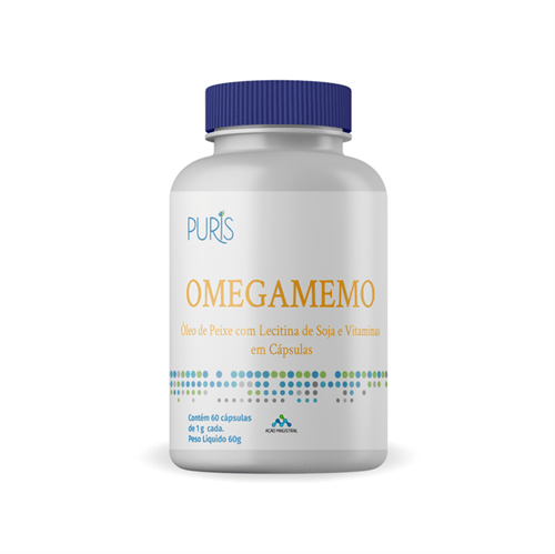 Omegamemo – Omega 3 + Lecitina de Soja e Vitaminas 1000mg 60 Cápsulas
