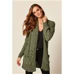 Over Coat Tricot Flame Verde Musgo - P