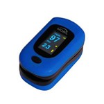 Oximetro de Dedo OLED com Alarmes na Cor Azul Mobil