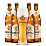 Pack 4 Cervejas Erdinger Weisbier 500ml + Copo