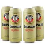 Pack 4 Cervejas Erdinger Weissbier Lata 500ml