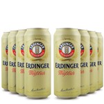 Pack 8 Cervejas Alemã Erdinger Weissbier Lata 500ml