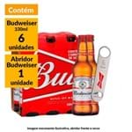 Pack Budweiser 330ml(6 Unidades) + Abridor Budweiser (2 Unidades)
