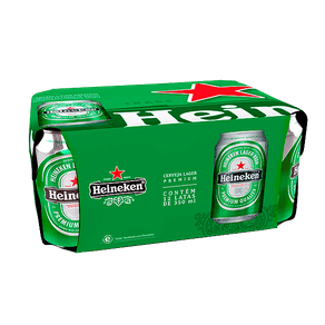 Pack C/ 12 Cervejas Heineken 350ml Lata
