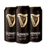 Pack 3 Cervejas Irlandesa Guinness Draught Lata 440ml