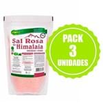 Pack Sal Rosa do Himalaia Moído 3 Unidades - Unilife - 1Kg