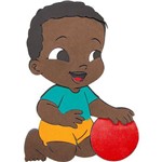 Painel Bebê Negro com Bola E.V.A