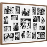 Painel de Fotos Wood Screen 5 (73x103x4,7cm) Louro Pardo/ Branco para 20 Fotos - Artimage