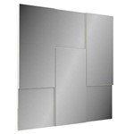 Painel Decorativo Escala 3d 90cm Tb96 Offwhite/espelho Dalla Costa