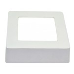Painel LED 2 em 1 Quadrado 24W 6500K ABS Ecoforce Branco