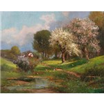 Paisagem de Primavera - Arnegger - Tela 50x63 para Quadro