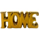 Palavra Decorativa Dourada em Cerâmica Home Urban
