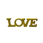 Palavra Love Resina Decorativa Presentes Amarela 10x31x2cm
