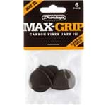 Palheta Dunlop Maxgrip Jazz III Fibra de Carbono 471P3C - Pacote com 6 Un