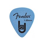 Palheta Fender Rock On 1mm Azul - Pacote com 12