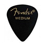 Palheta Fender Tradicional Medium Celuloide 351 Média Preta
