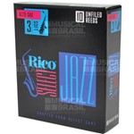 Palheta Rico Select Jazz Unfiled (Corte Tradicional) para Saxofone Alto - Tamanho 3 Soft