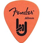 Palheta Rock-On Touring Pick 0.60 Fina Média Laranja Fender