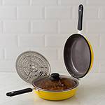 Panela Multicooker com Revestimento Cerâmico Amarela - La Cuisine