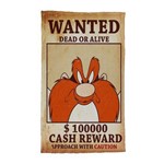 Pano de Prato Algodao Looney Yosemite Wanted