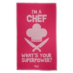 Pano de Prato Im a Chef Whats Your Superpower - Rosa