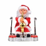 Papai Noel Musical Tocando Saxofone