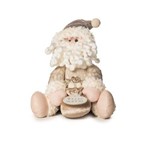 Papai Noel Sentado Decoração Natal 25cm Nude