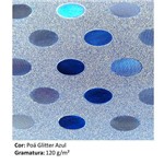 Papel Artistico Accord Glitter 120g 050 X 070 Cm Azul Bolas