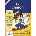 Papel Canson A4 Creme 140g/m2 Bloco-canson