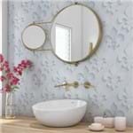 Papel de Parede Adesivo 3D Branco Arabesco para Banheiro Conforto 3D17011