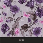 Papel de Parede Adesivo Lavável Floral Vintage Retrô Violeta
