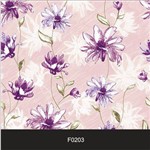 Papel de Parede Adesivo Lavável Floral Violeta Rosada