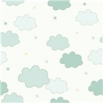 Papel de Parede Adesivo - Nuvens e Estrelas - N0027