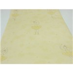 Papel de Parede - Amarelo Infantil com Desenhos de Bailarinas - Rolo 10m X 53cm - EN27005