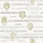 Papel de Parede Corinthians Importado Branco Dourado Lavavel
