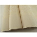 Papel de Parede - Creme com Desenhos Variados em Branco - Rolo com 10m X 53cm - LMS-PPD-370304